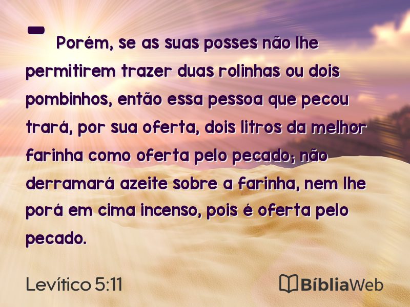 Levítico 5:11 em imagem para compartilhar