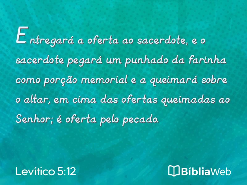 Levítico 5:12 em imagem para compartilhar