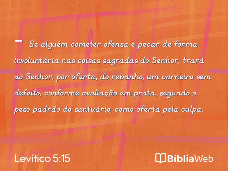 Levítico 5:15 em imagem para compartilhar