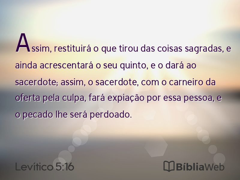 Levítico 5:16 em imagem para compartilhar