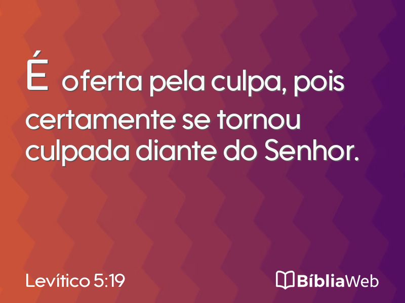 Levítico 5:19 em imagem para compartilhar