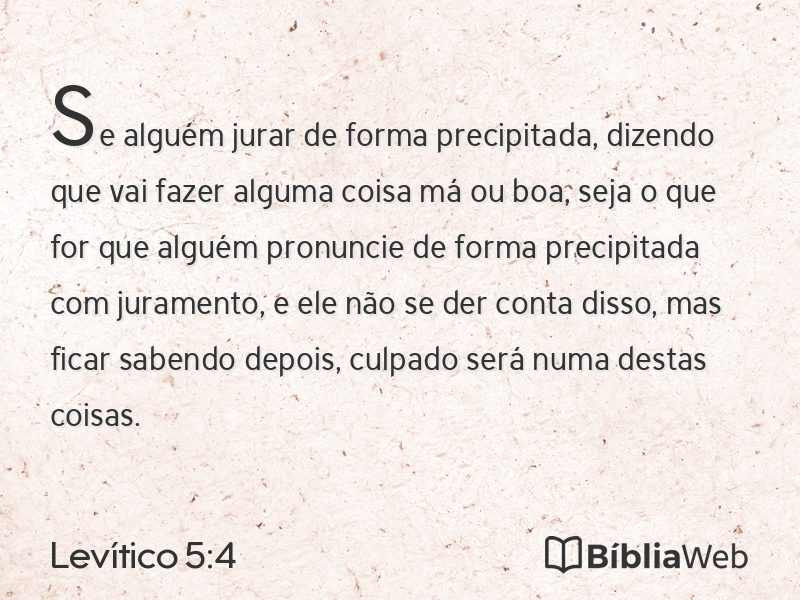 Levítico 5:4 em imagem para compartilhar
