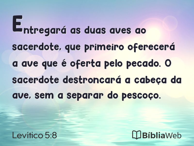 Levítico 5:8 em imagem para compartilhar