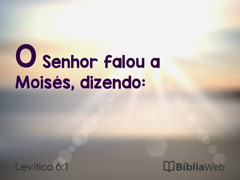Levítico 6:1 em imagem para compartilhar