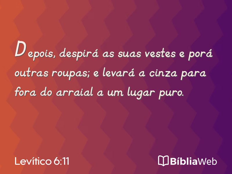 Levítico 6:11 em imagem para compartilhar
