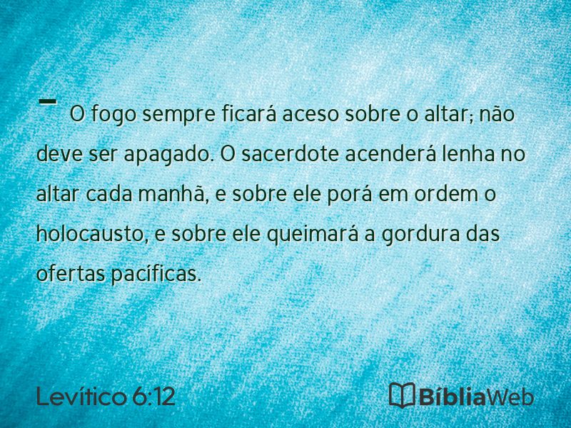Levítico 6:12 em imagem para compartilhar
