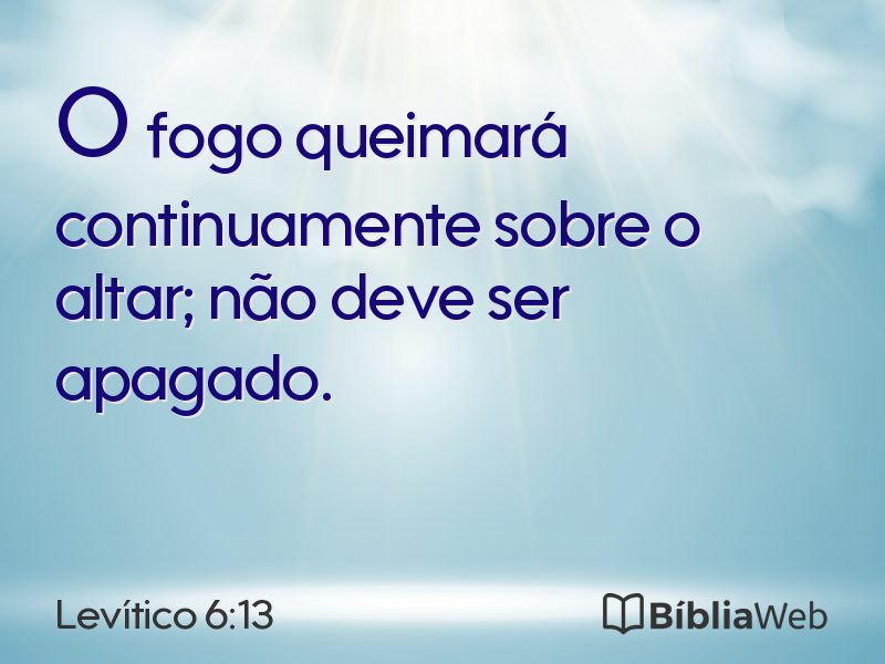 Levítico 6:13 em imagem para compartilhar