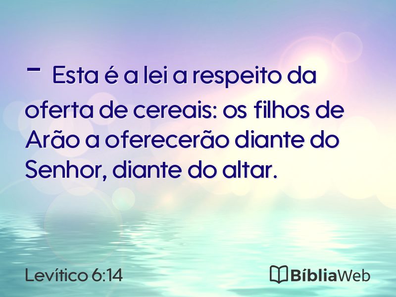 Levítico 6:14 em imagem para compartilhar