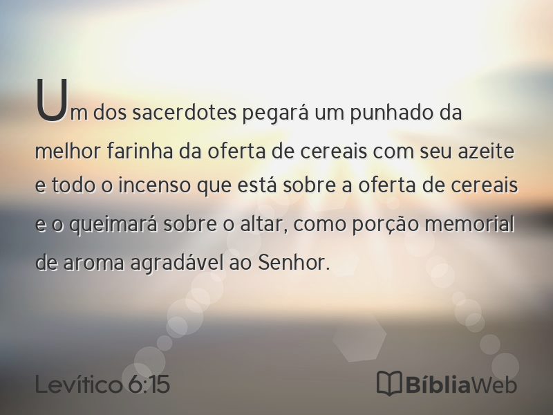 Levítico 6:15 em imagem para compartilhar