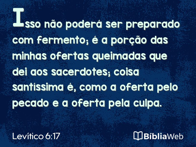 Levítico 6:17 em imagem para compartilhar