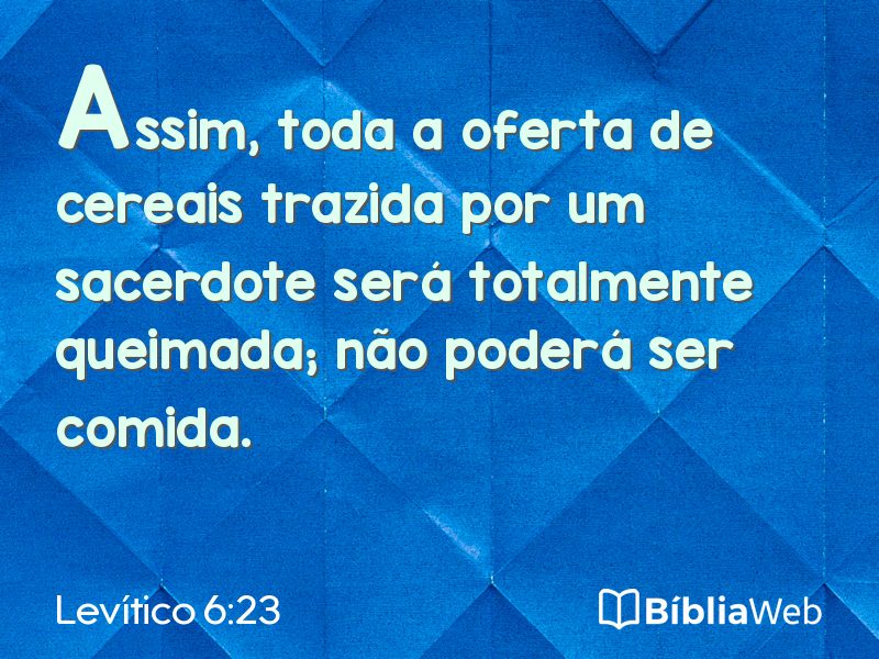 Levítico 6:23 em imagem para compartilhar