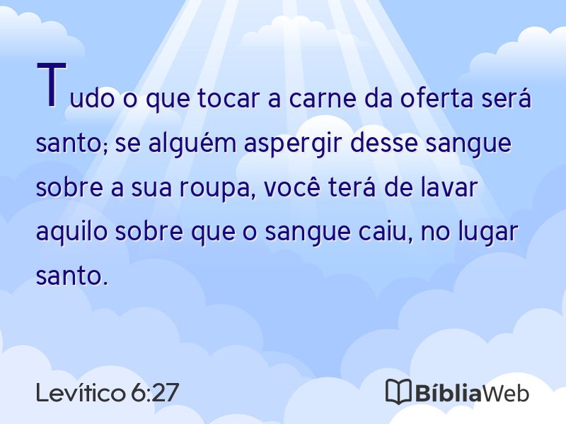 Levítico 6:27 em imagem para compartilhar