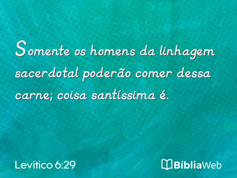 Levítico 6:29 em imagem para compartilhar