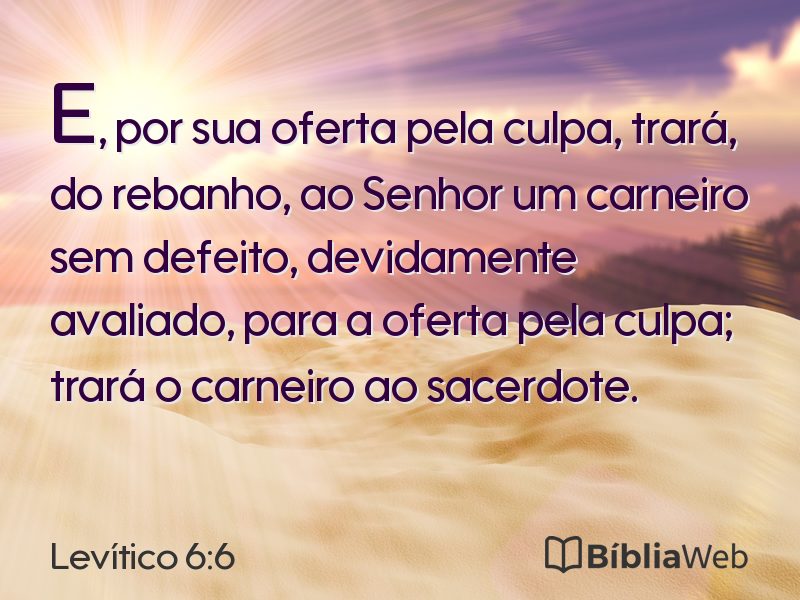 Levítico 6:6 em imagem para compartilhar