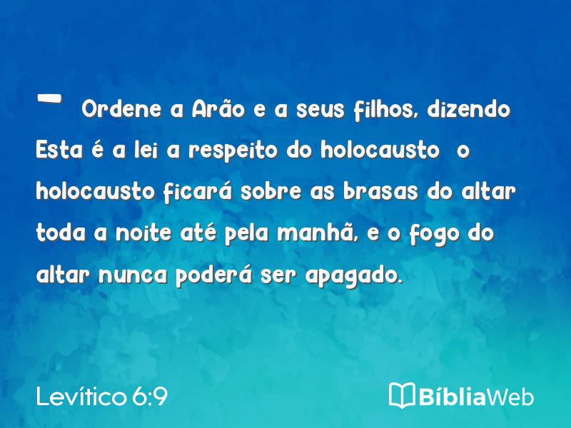 Levítico 6:9 em imagem para compartilhar