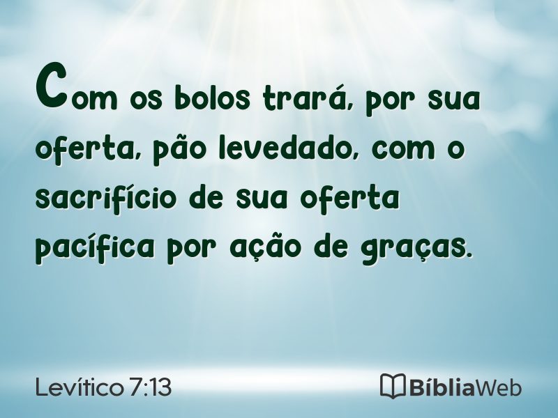Levítico 7:13 em imagem para compartilhar