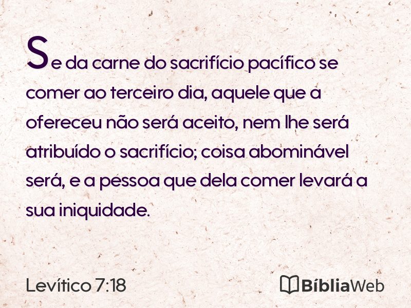 Levítico 7:18 em imagem para compartilhar