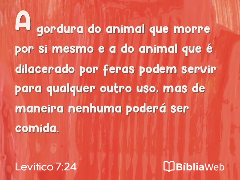 Levítico 7:24 em imagem para compartilhar