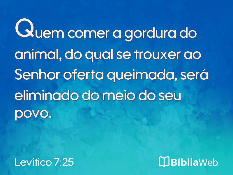 Levítico 7:25 em imagem para compartilhar