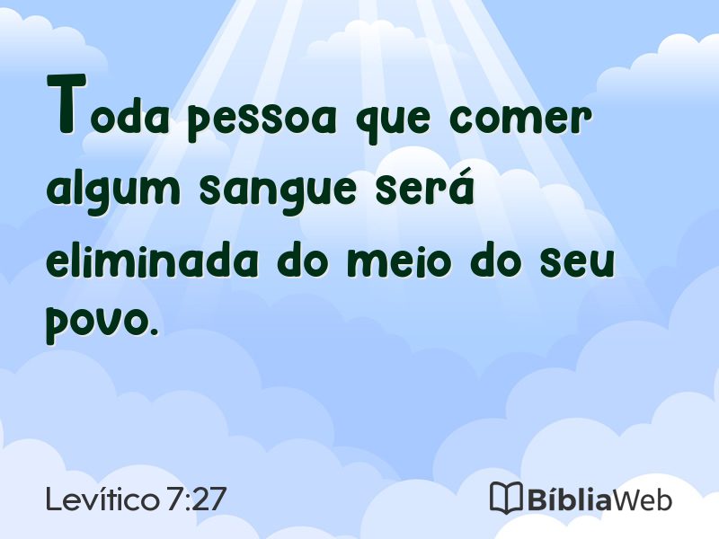 Levítico 7:27 em imagem para compartilhar