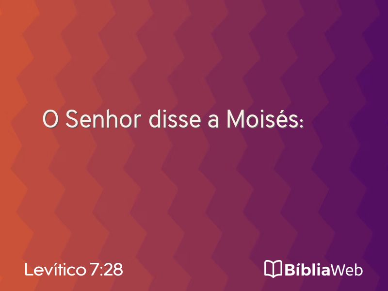 Levítico 7:28 em imagem para compartilhar