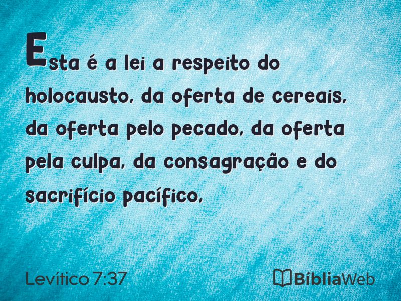 Levítico 7:37 em imagem para compartilhar