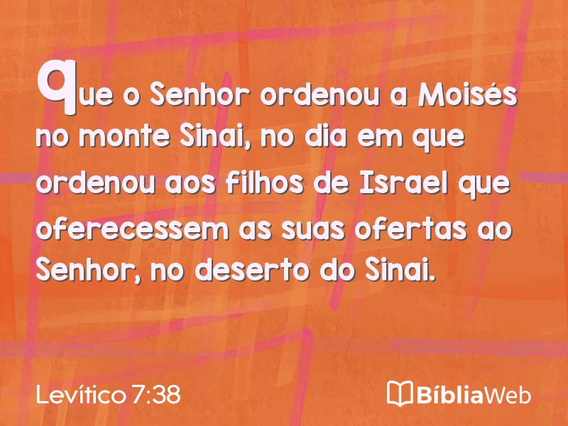 Levítico 7:38 em imagem para compartilhar