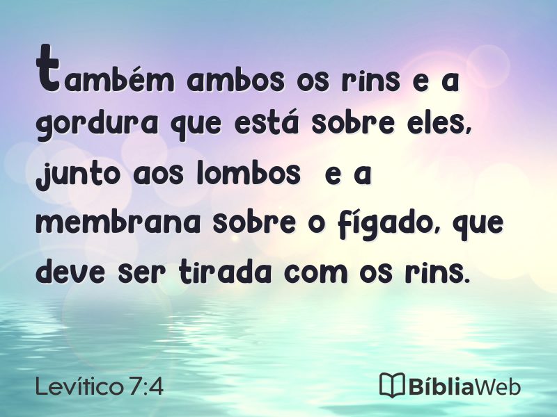 Levítico 7:4 em imagem para compartilhar