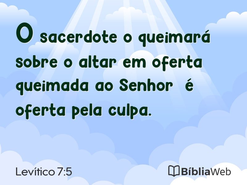 Levítico 7:5 em imagem para compartilhar