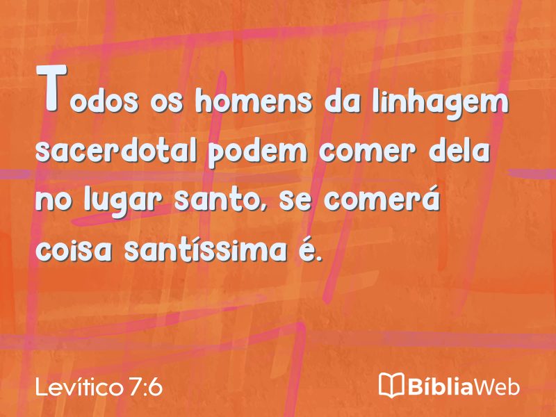 Levítico 7:6 em imagem para compartilhar