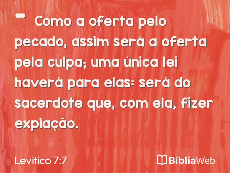 Levítico 7:7 em imagem para compartilhar