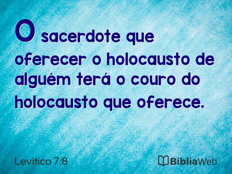 Levítico 7:8 em imagem para compartilhar