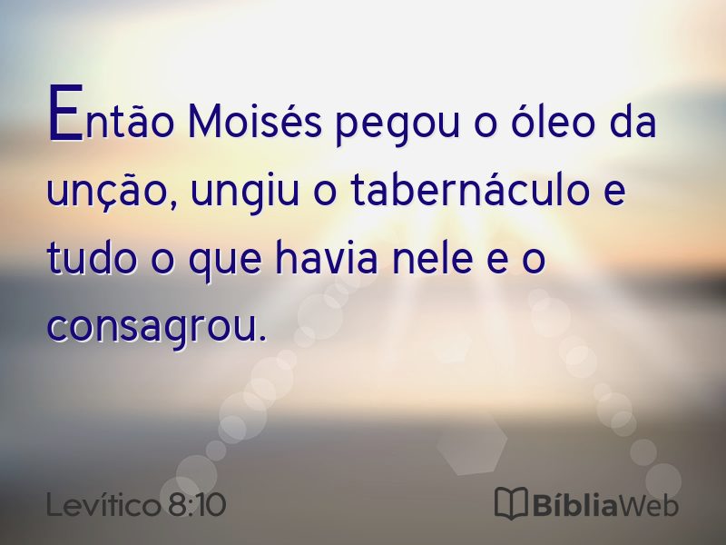 Levítico 8:10 em imagem para compartilhar