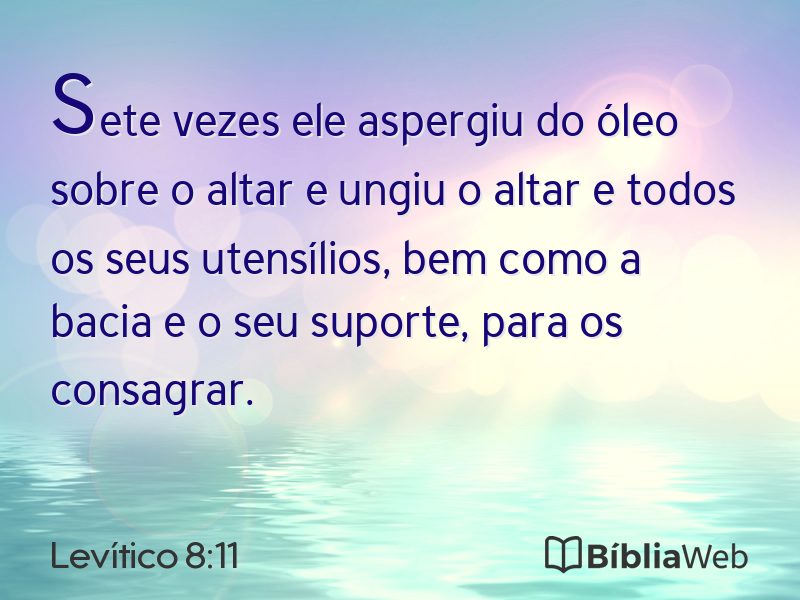 Levítico 8:11 em imagem para compartilhar
