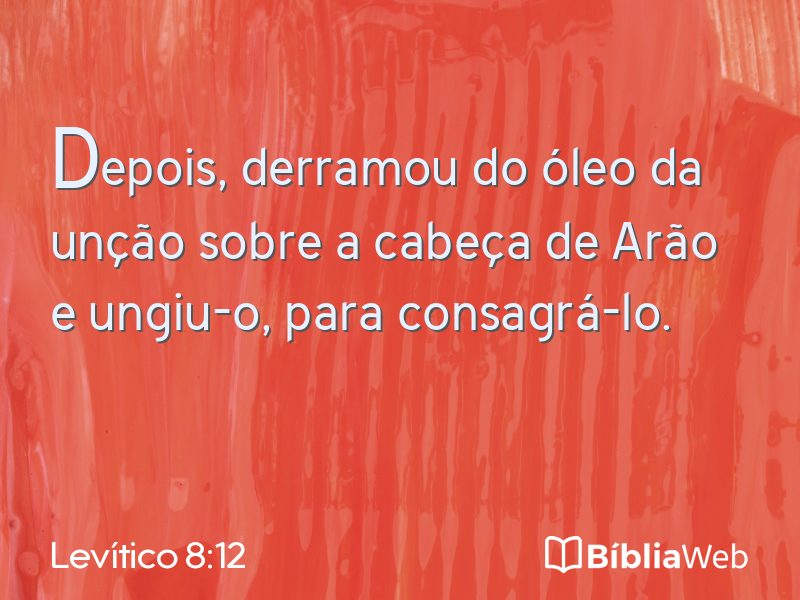 Levítico 8:12 em imagem para compartilhar
