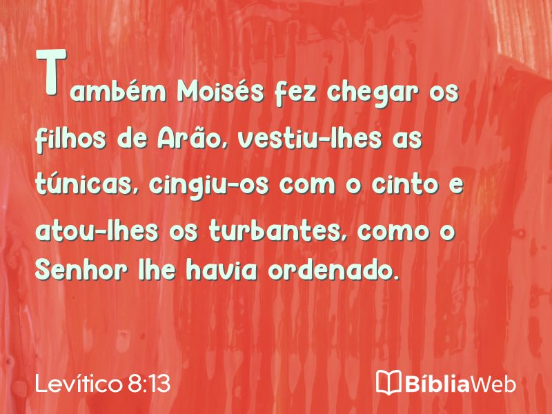 Levítico 8:13 em imagem para compartilhar