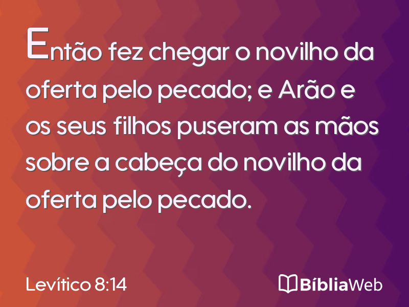 Levítico 8:14 em imagem para compartilhar