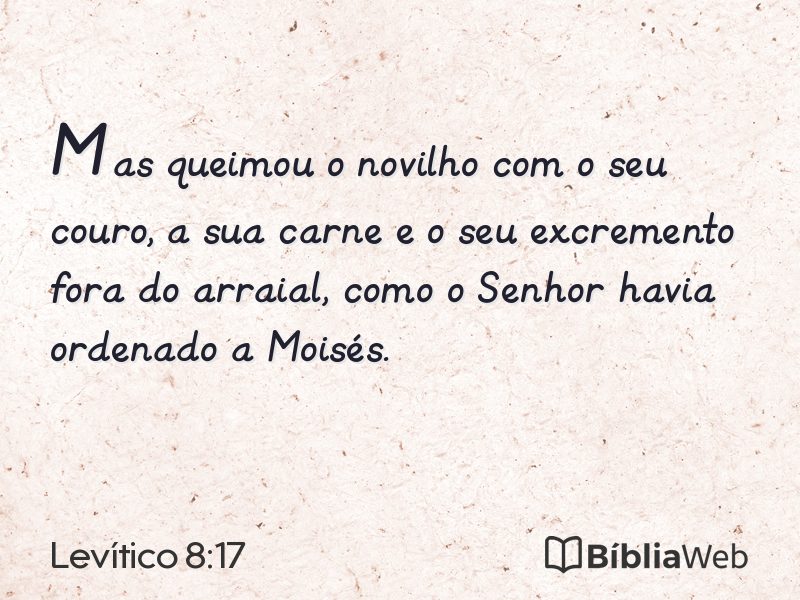 Levítico 8:17 em imagem para compartilhar