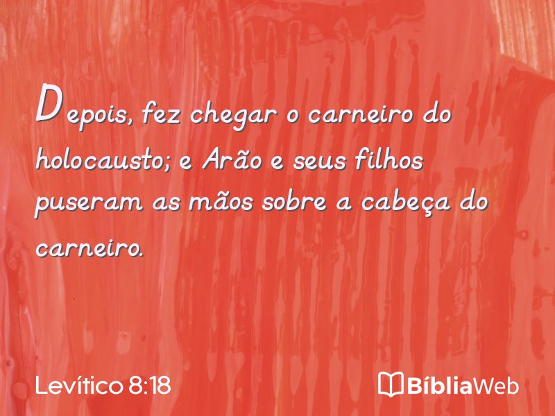Levítico 8:18 em imagem para compartilhar