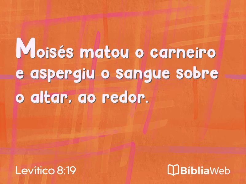 Levítico 8:19 em imagem para compartilhar