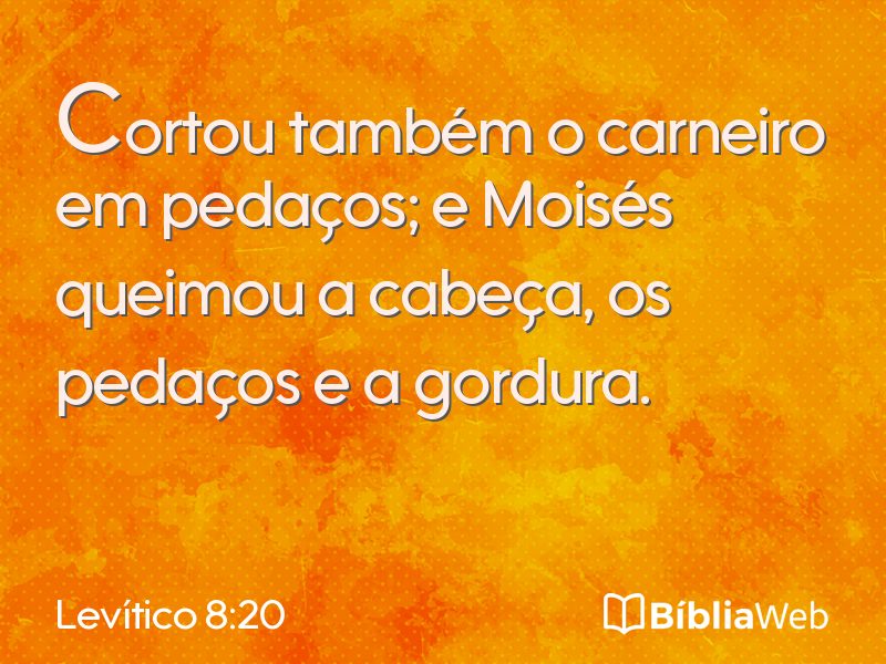 Levítico 8:20 em imagem para compartilhar