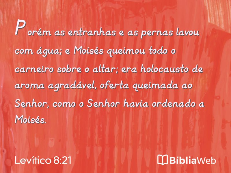 Levítico 8:21 em imagem para compartilhar