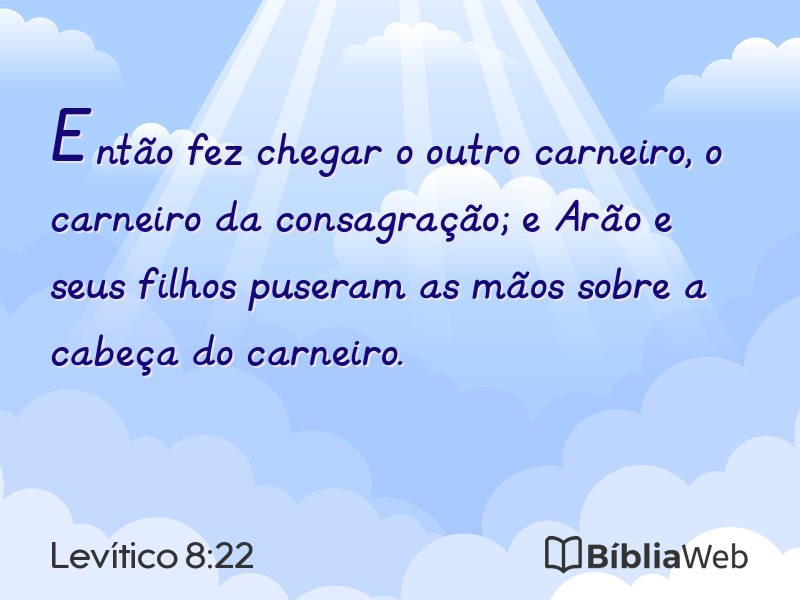 Levítico 8:22 em imagem para compartilhar
