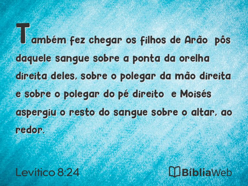Levítico 8:24 em imagem para compartilhar
