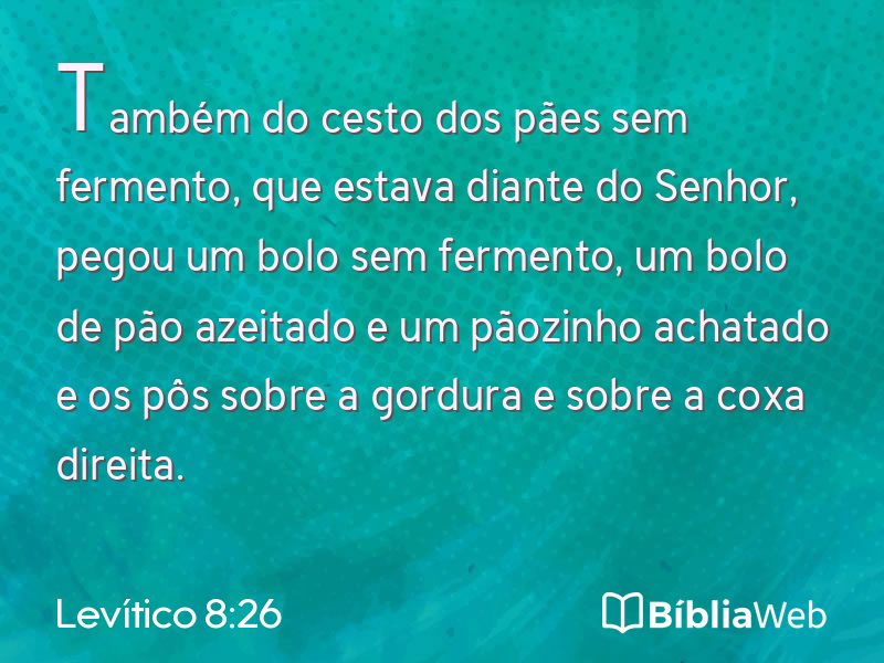 Levítico 8:26 em imagem para compartilhar