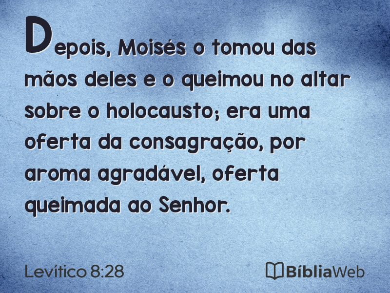 Levítico 8:28 em imagem para compartilhar