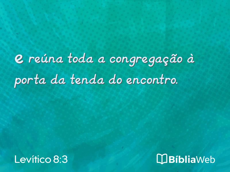 Levítico 8:3 em imagem para compartilhar