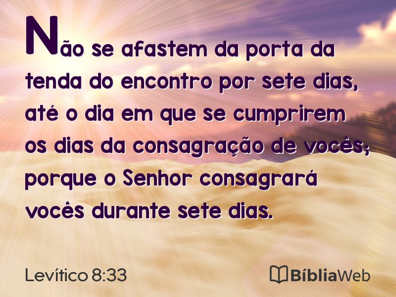 Levítico 8:33 em imagem para compartilhar