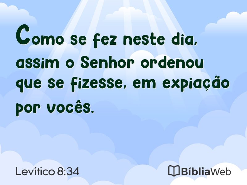 Levítico 8:34 em imagem para compartilhar