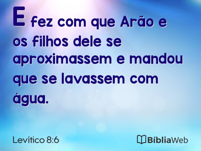 Levítico 8:6 em imagem para compartilhar